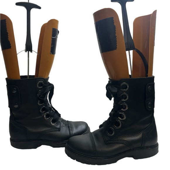 Zadig & Voltaire Joe Black Ankle Zip Combat Military Gothic Punk Boots Fit - Picture 13 of 16